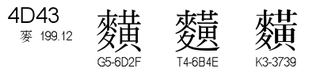 U+4D43